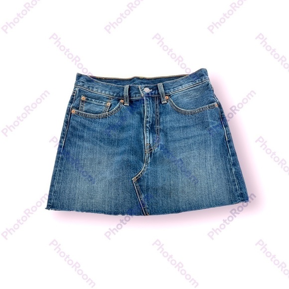 Levi’s DECONSTRUCTED MINI SKIRT size 27 cotton 100% - Picture 7 of 13